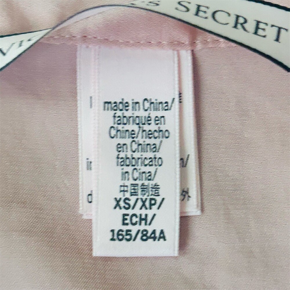 Victoria’s Secret PINK Blouse Womens XS Dusty Rose Satin Wrap Tie Waist - Picture 3 of 8
